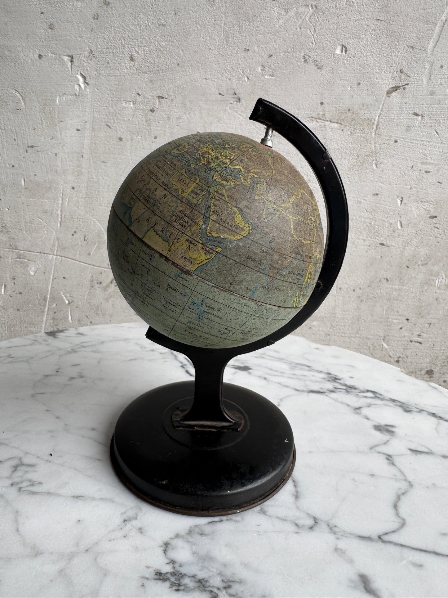 Miniature Metal-Based Cratered Globe by Reliable Series – Made in England