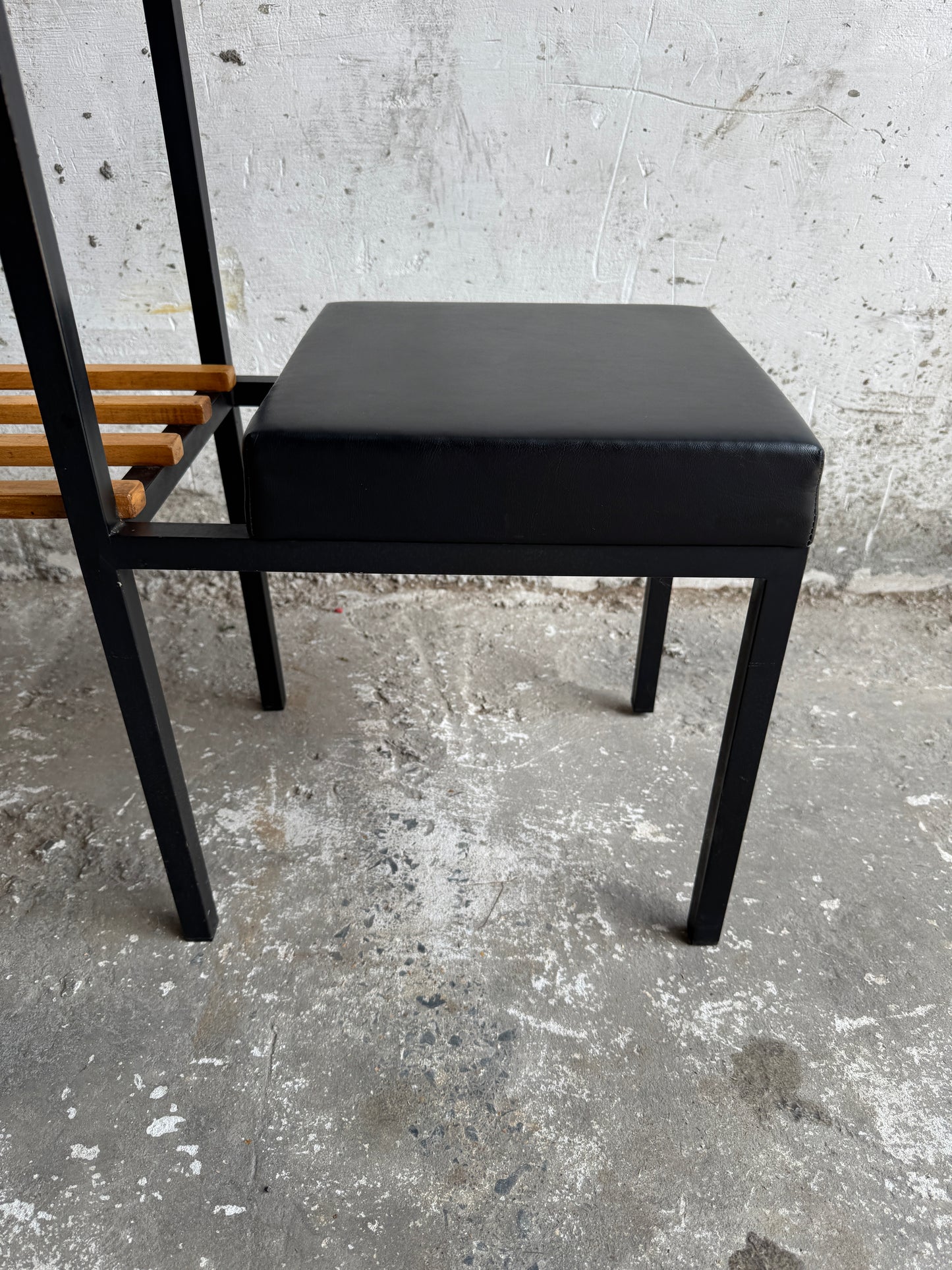 Mid-Century Modern Side Table with Magazine Rack