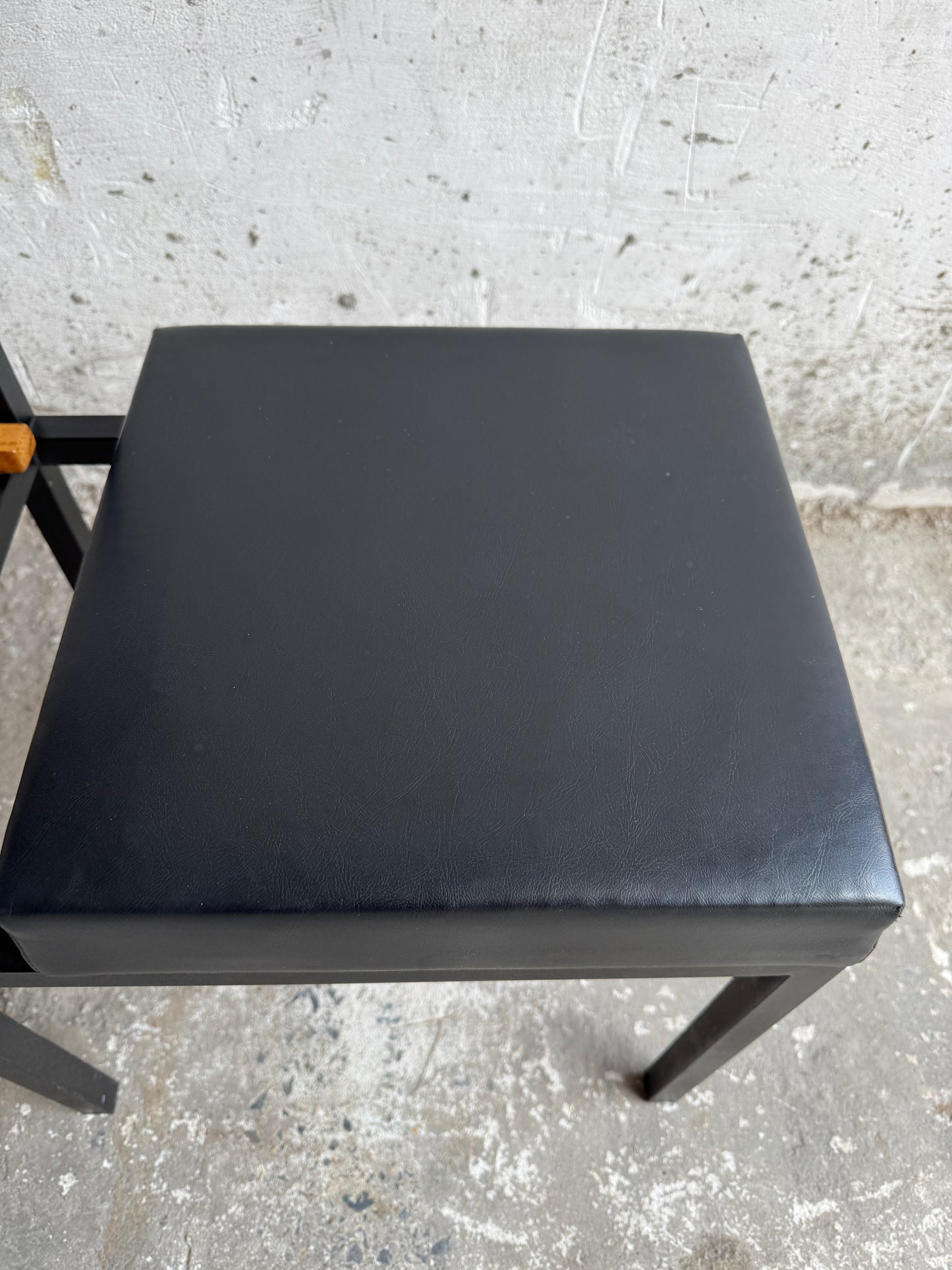 Mid-Century Modern Side Table with Magazine Rack