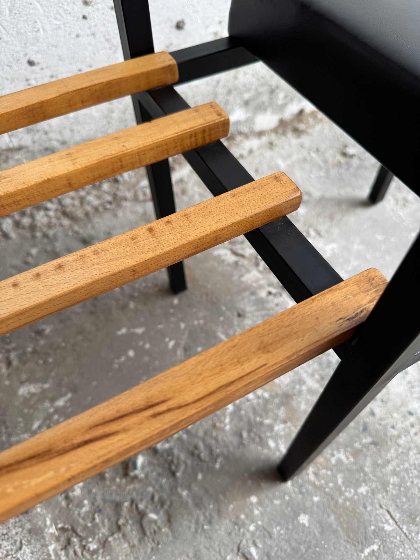 Mid-Century Modern Side Table with Magazine Rack