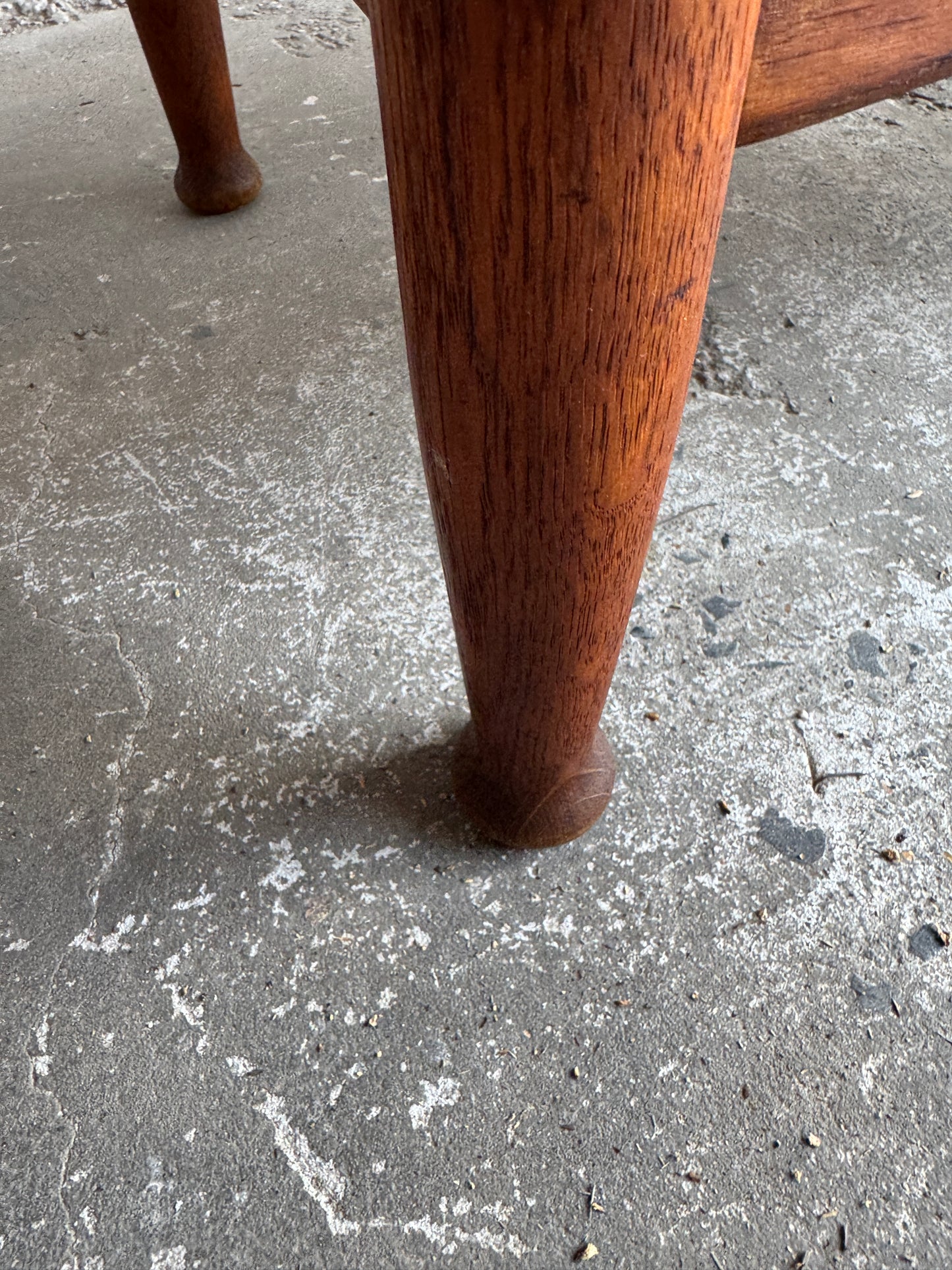 Vintage Oak Coffee Table with Slate Top