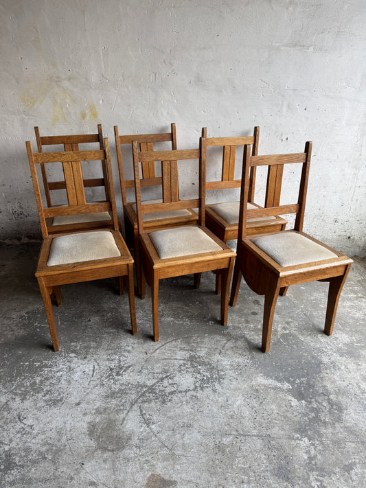 Set of 6 Amsterdamse School Art Deco Dining Chairs