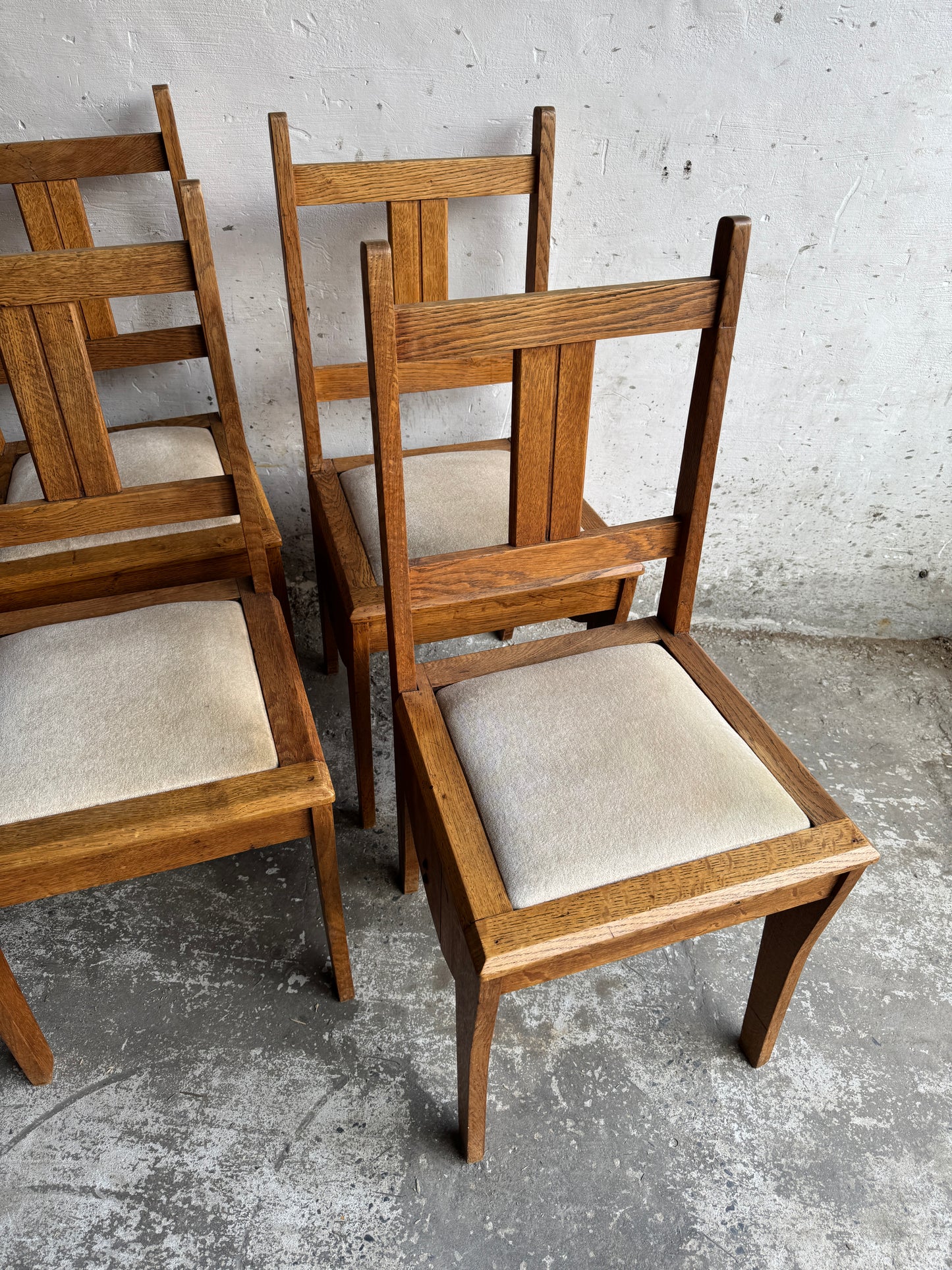 Set of 6 Amsterdamse School Art Deco Dining Chairs