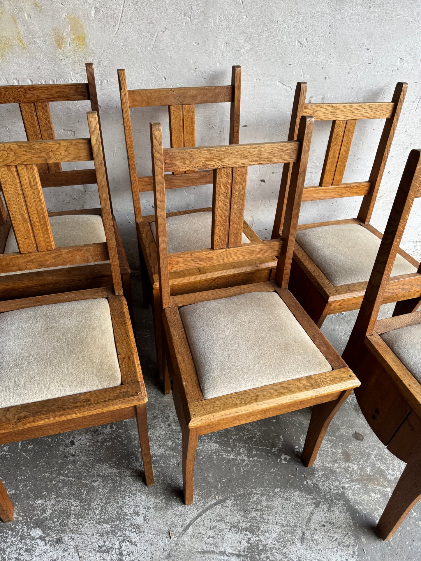 Set of 6 Amsterdamse School Art Deco Dining Chairs