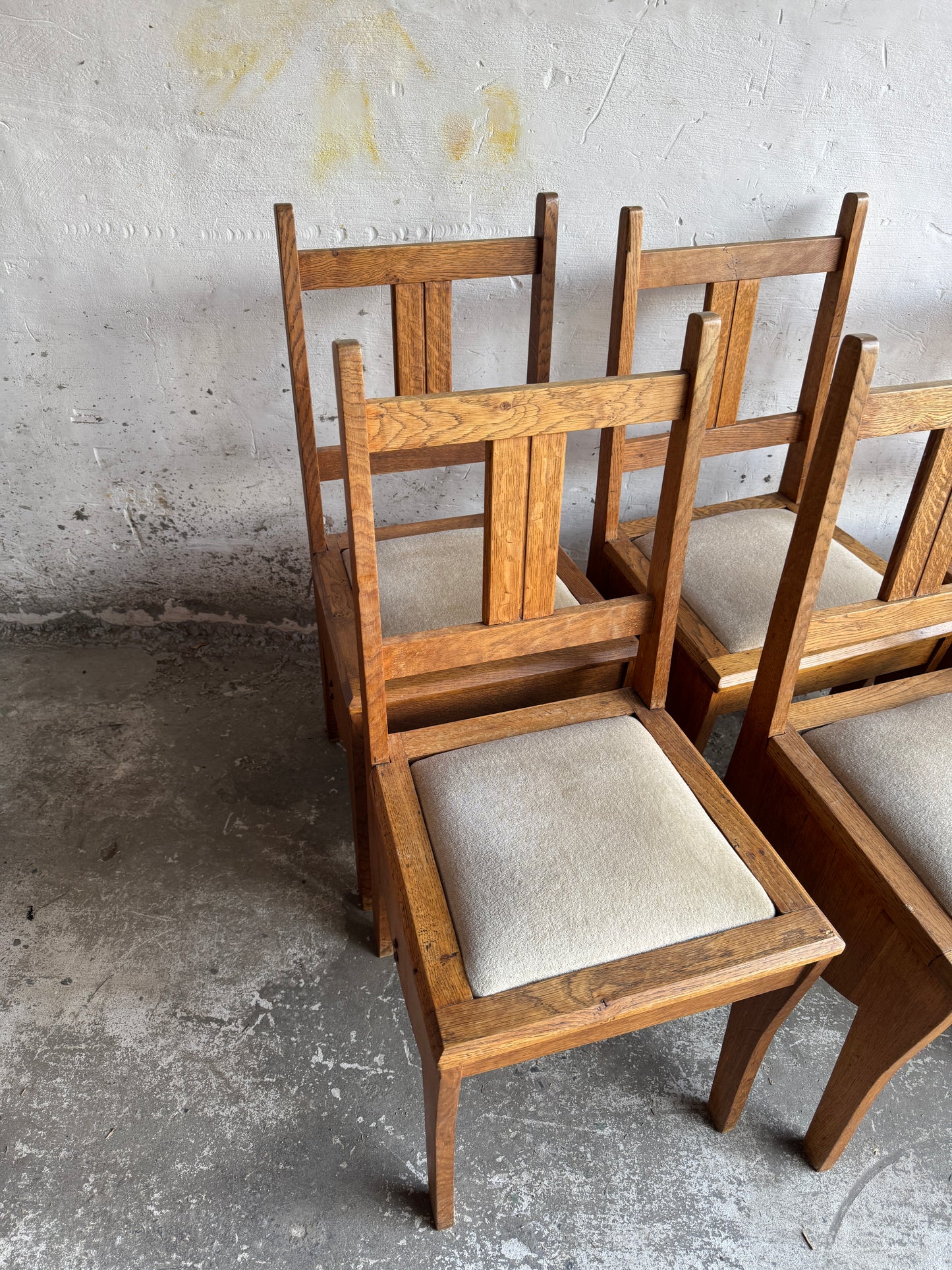 Set of 6 Amsterdamse School Art Deco Dining Chairs