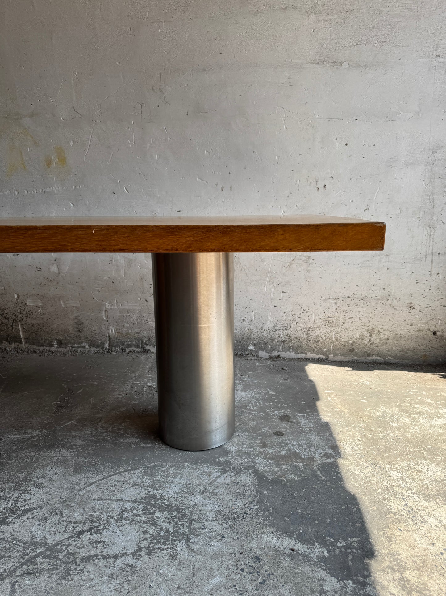 Geometric Brutalist Dining Table, 1980s