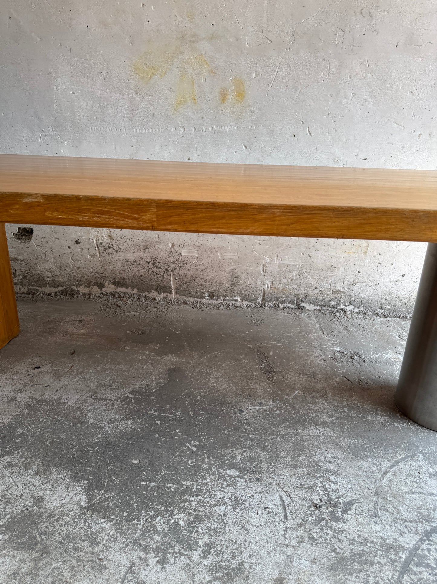 Geometric Brutalist Dining Table, 1980s
