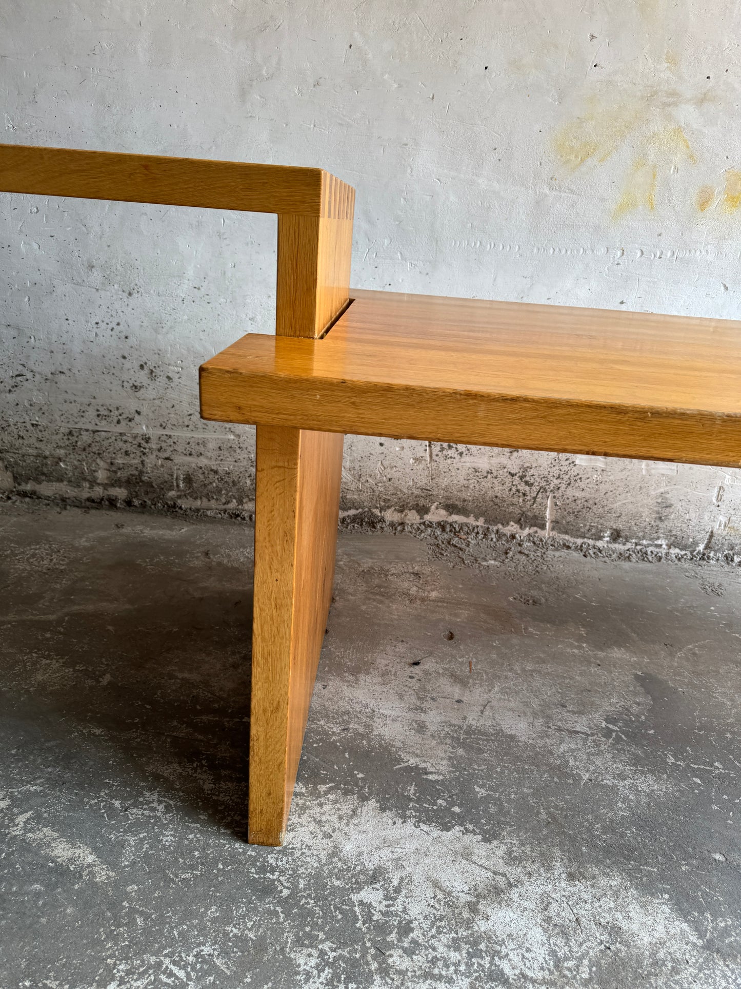 Geometric Brutalist Dining Table, 1980s