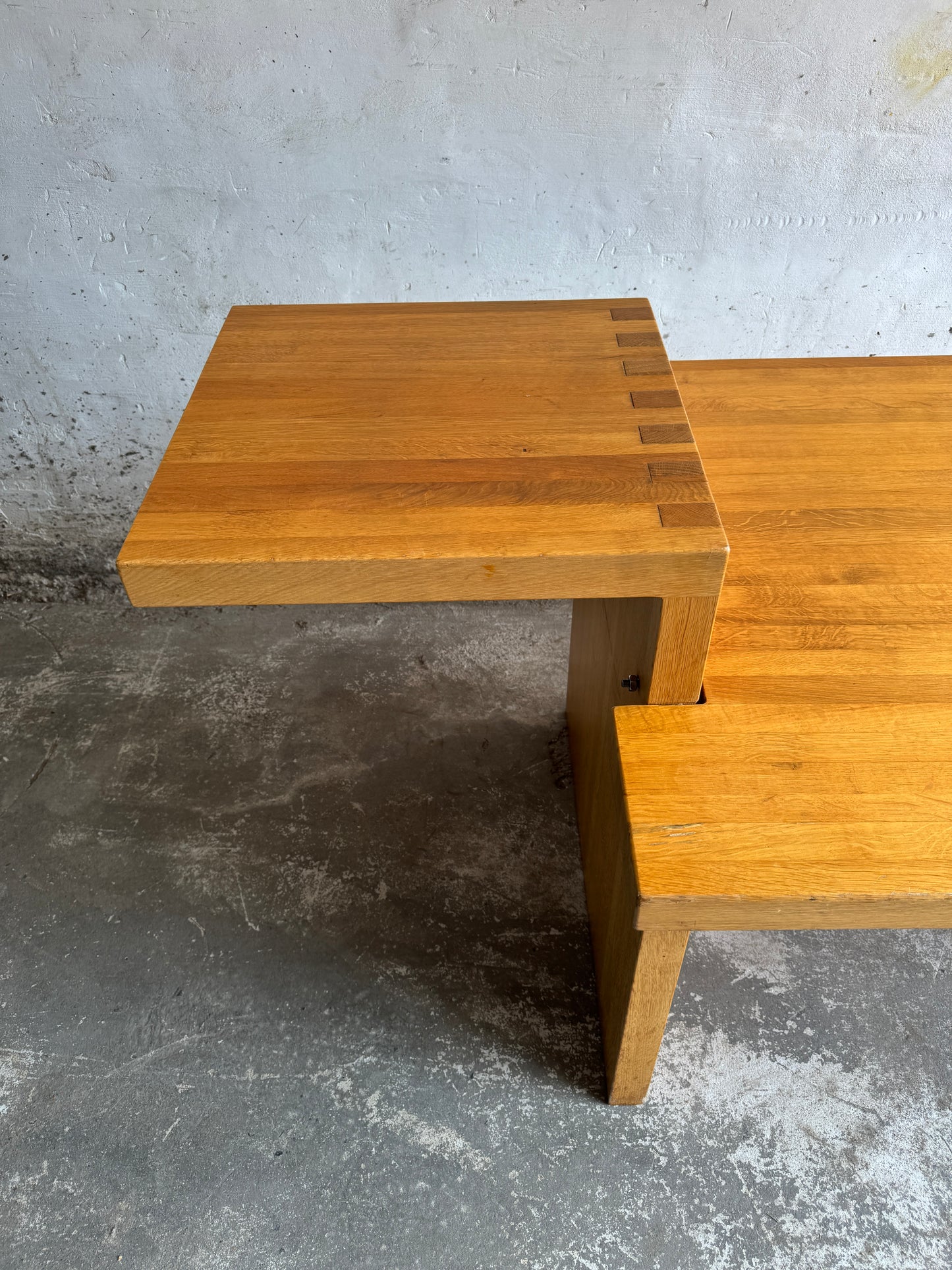 Geometric Brutalist Dining Table, 1980s