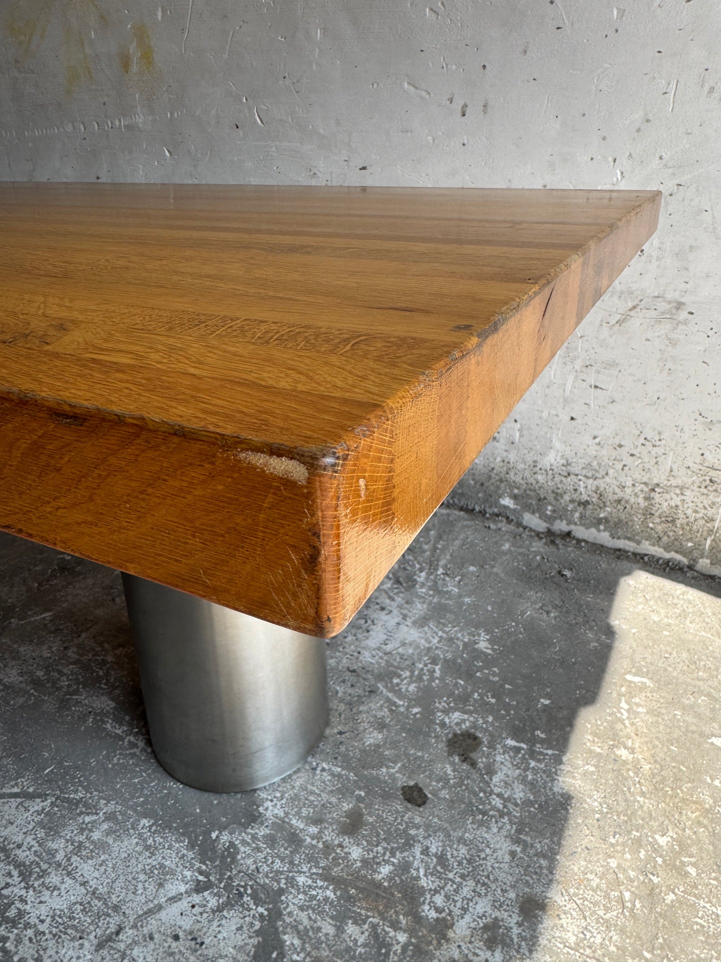 Geometric Brutalist Dining Table, 1980s
