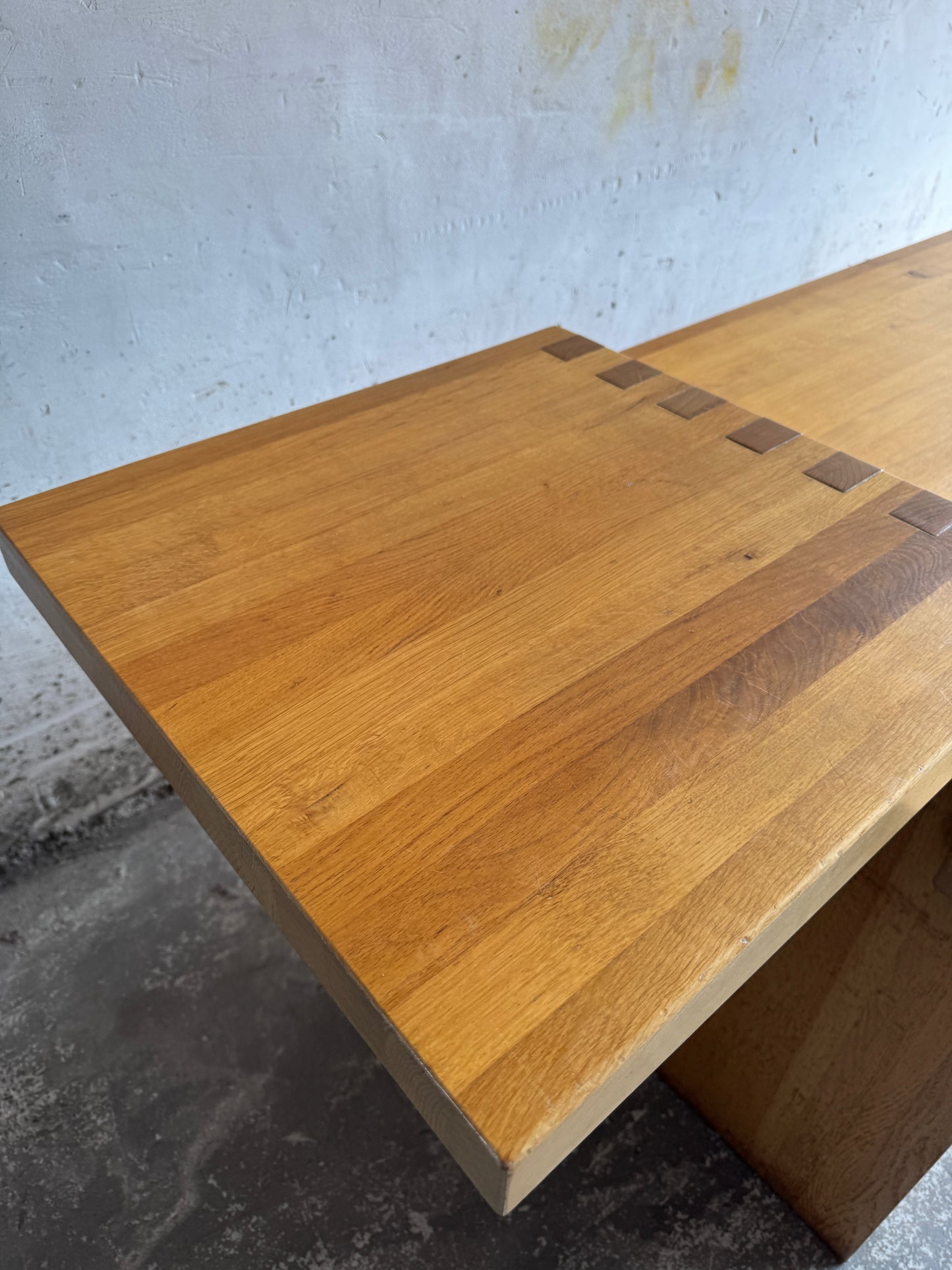 Geometric Brutalist Dining Table, 1980s