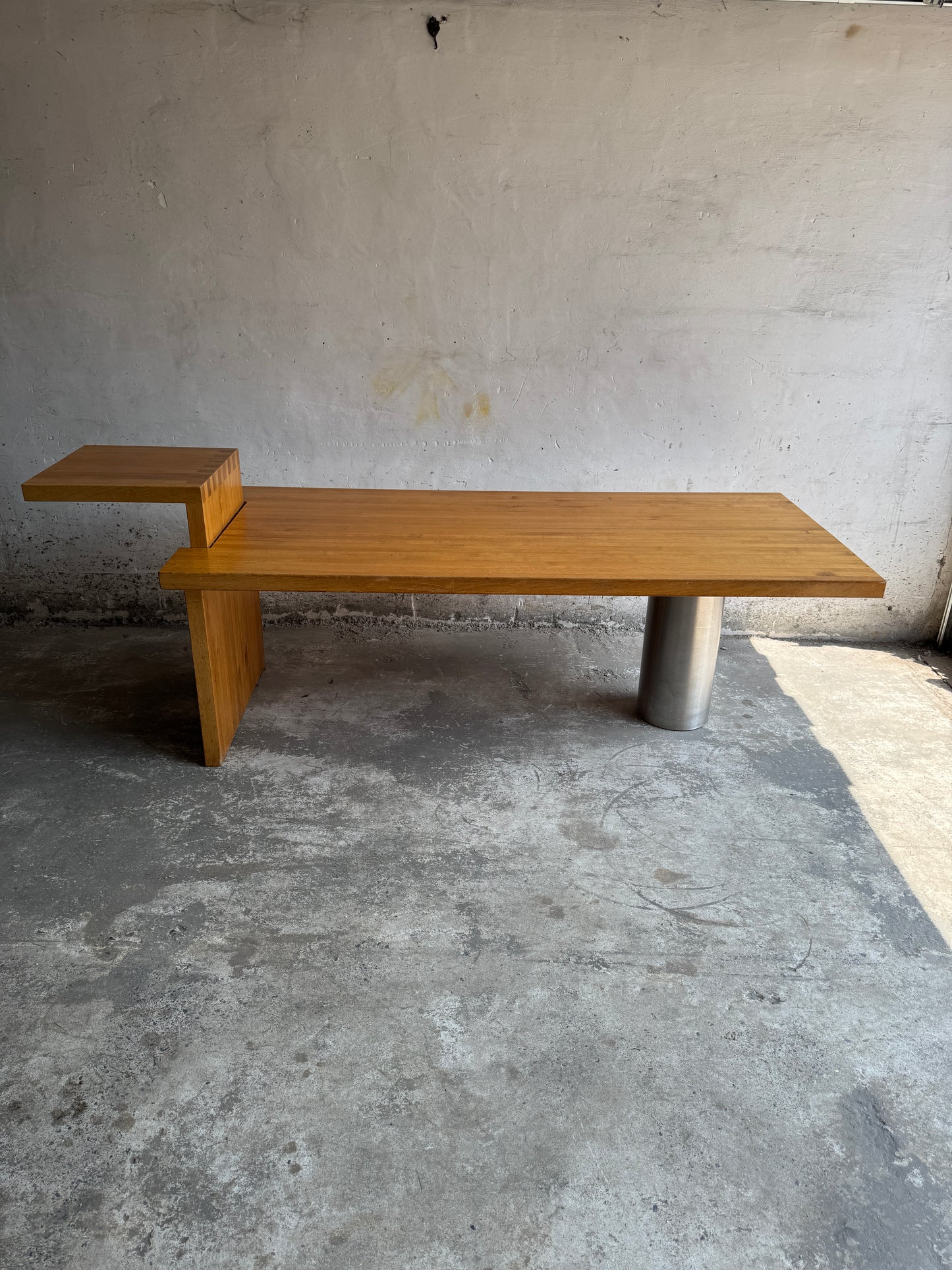 Geometric Brutalist Dining Table, 1980s