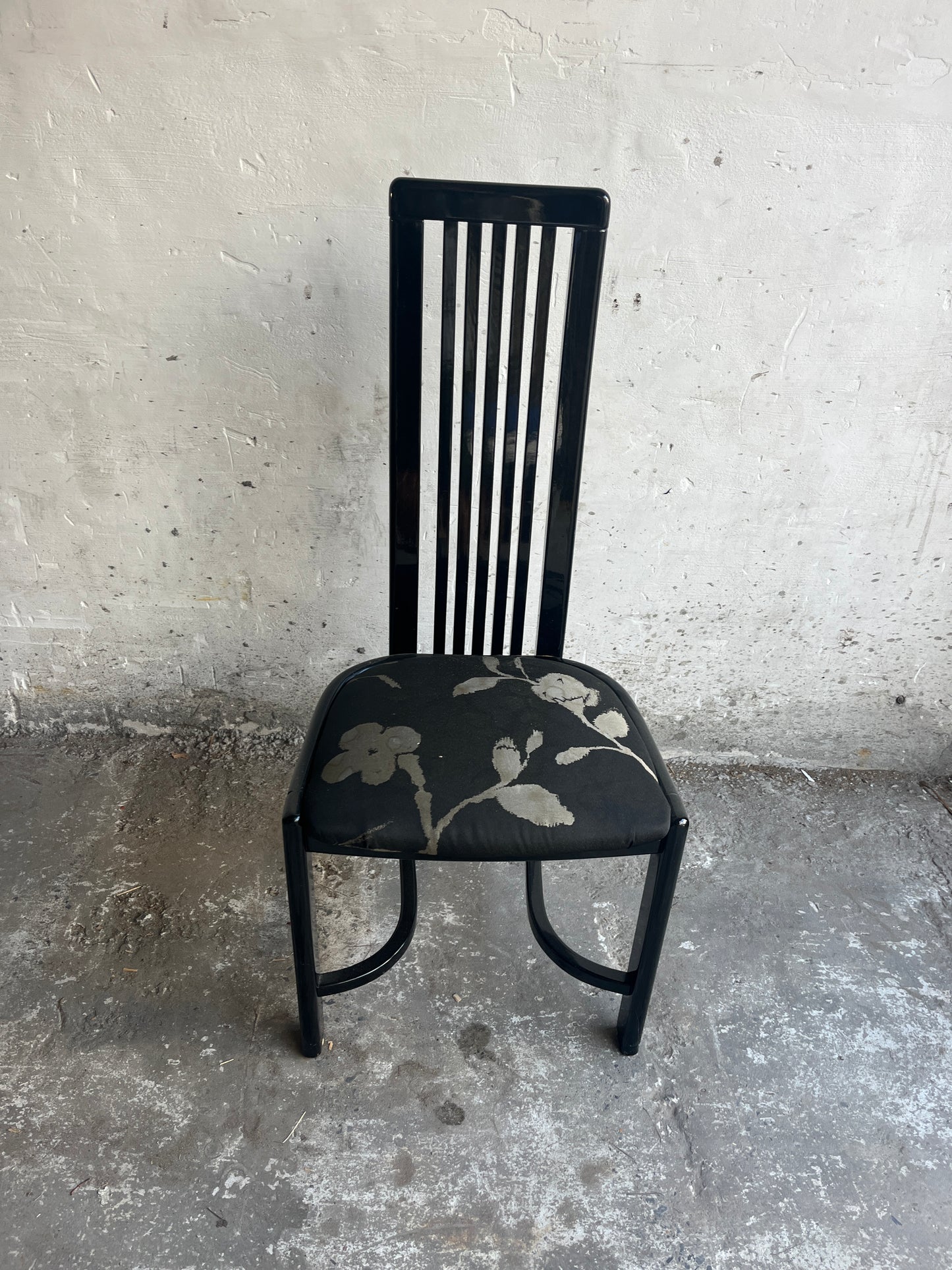 Set of 6 High Back Dining Chairs – 1980s Design