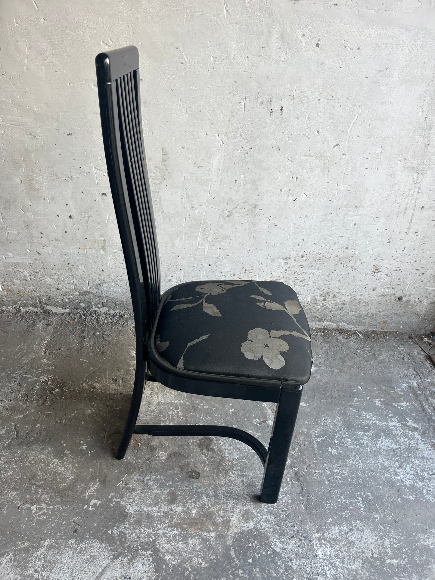 Set of 6 High Back Dining Chairs – 1980s Design