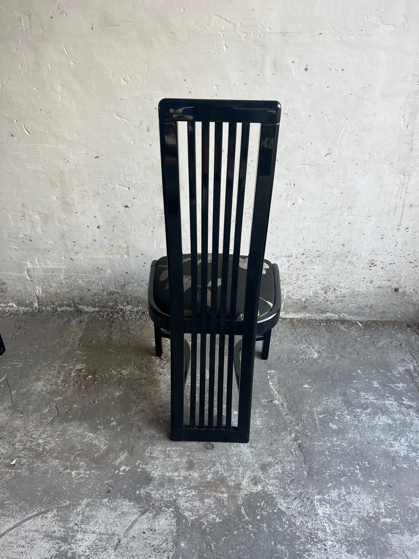 Set of 6 High Back Dining Chairs – 1980s Design