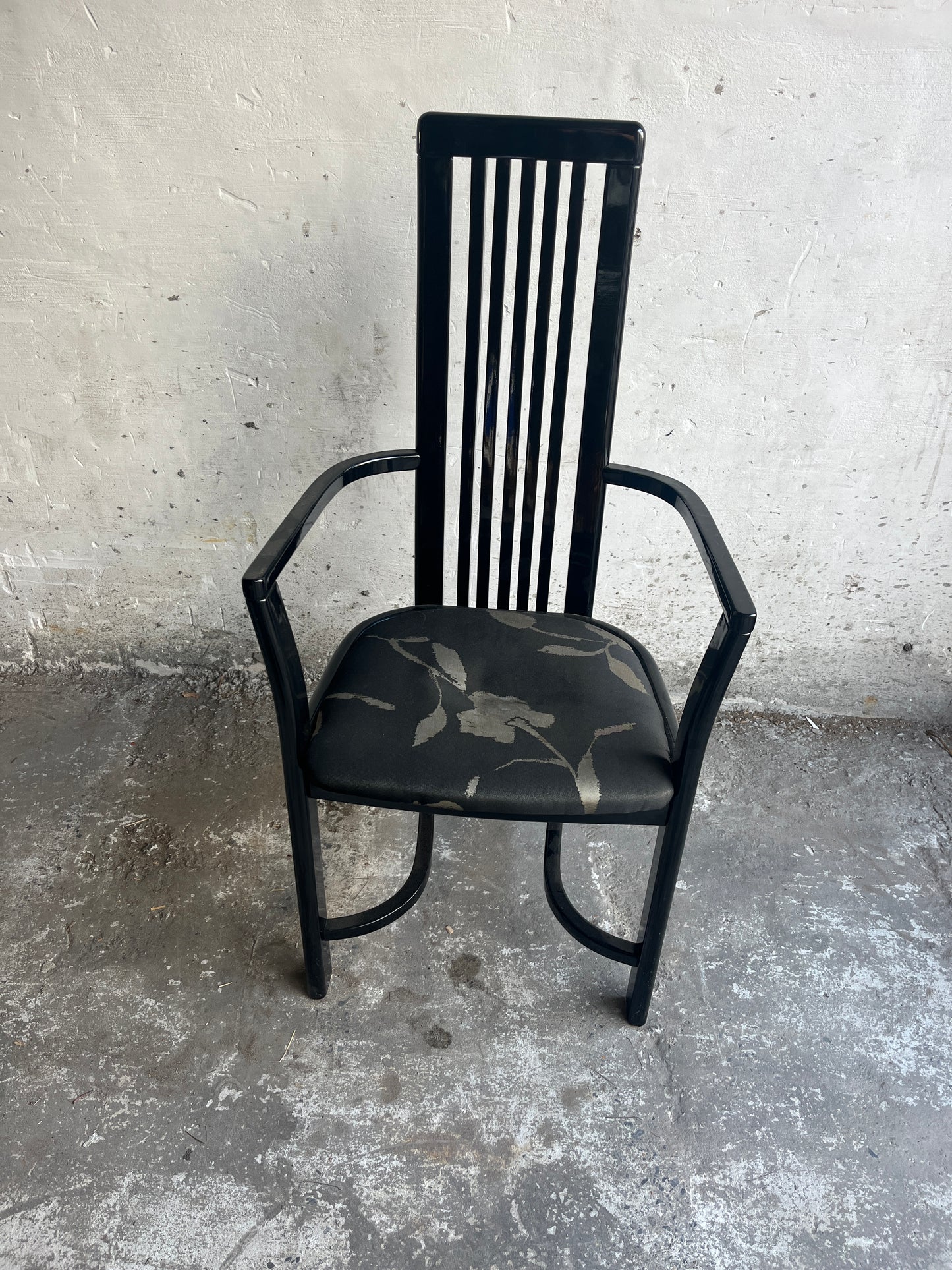 Set of 6 High Back Dining Chairs – 1980s Design