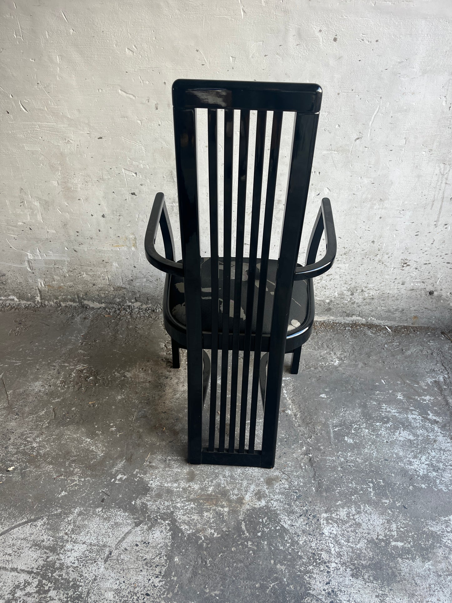 Set of 6 High Back Dining Chairs – 1980s Design