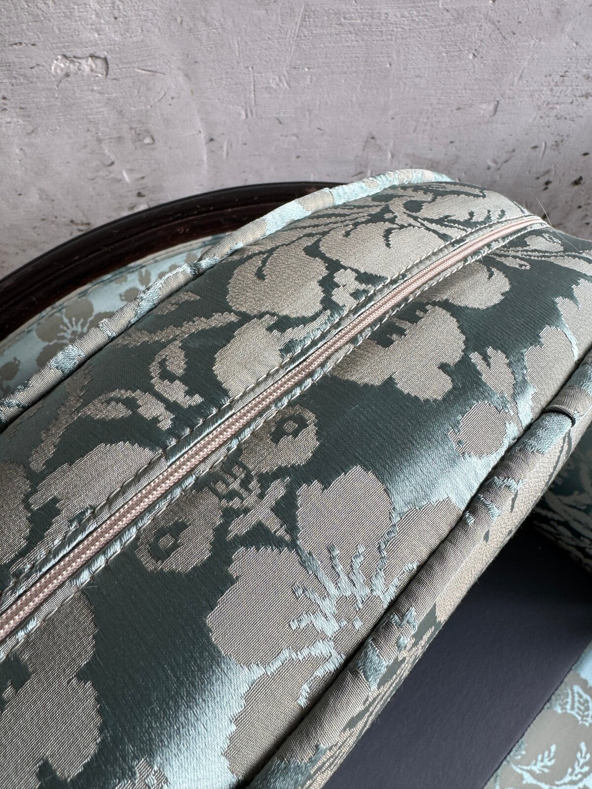 Set of 2 Art Deco armchairs with floral upholstery