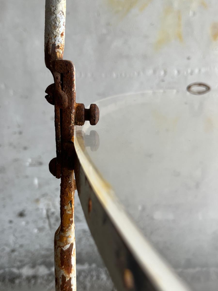 Beautyfull white patina iron serving trolley 1950’s