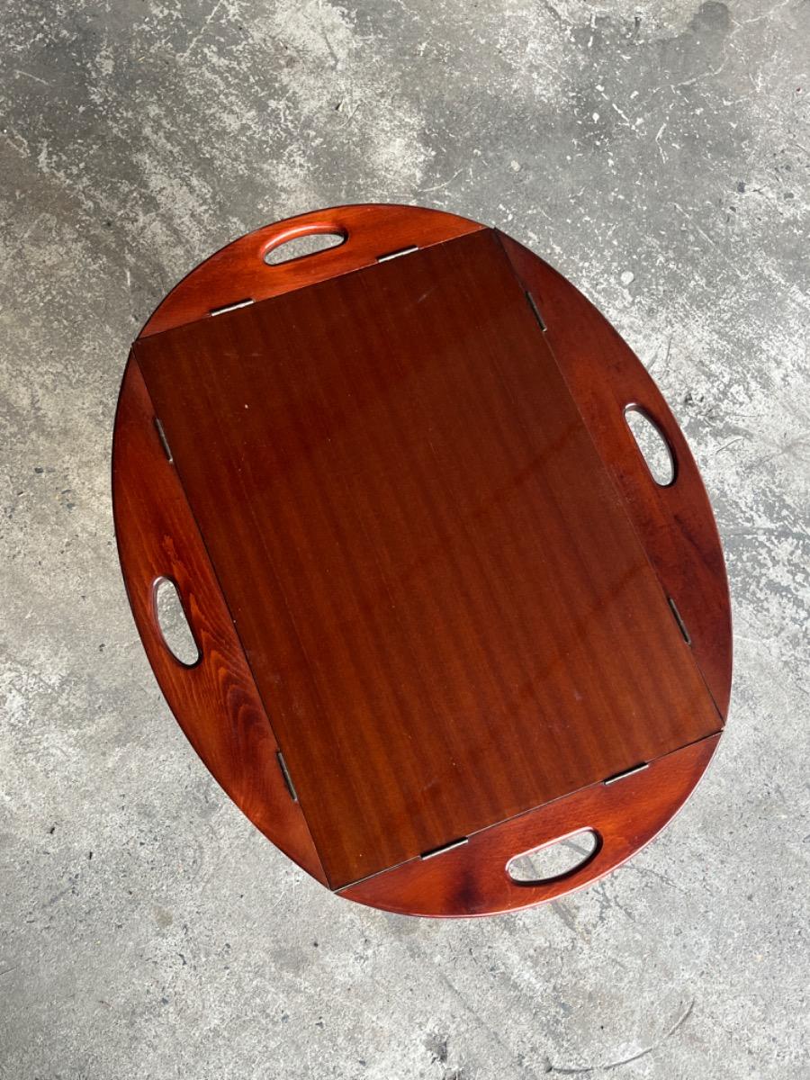 Antieke Britse butlerboottafel op schragen – 19e eeuw