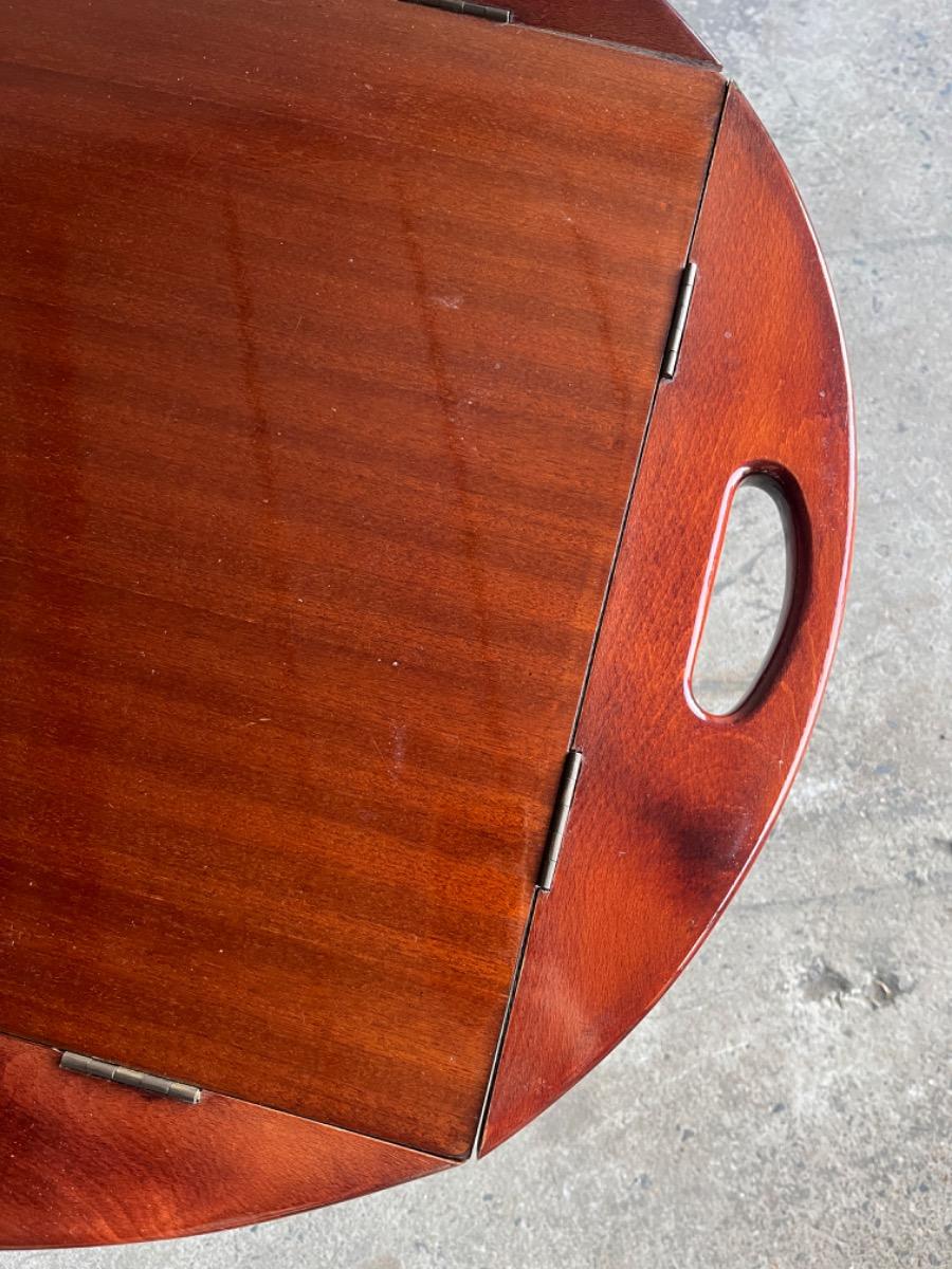 Antieke Britse butlerboottafel op schragen – 19e eeuw