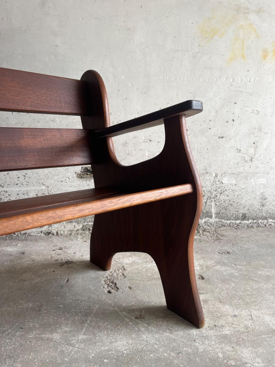 Set of brutalist chairs in solid wood
