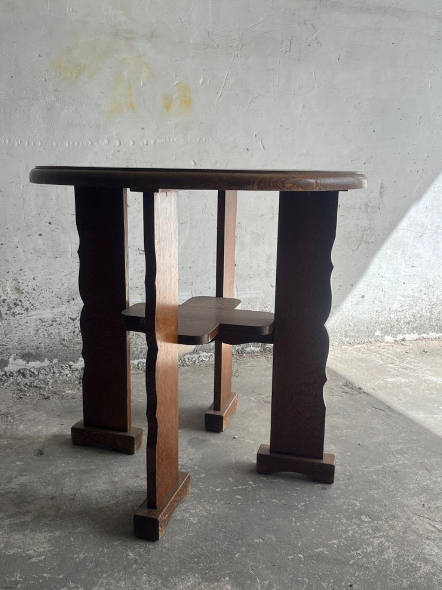 Brutalist round side table – Ca. 1970