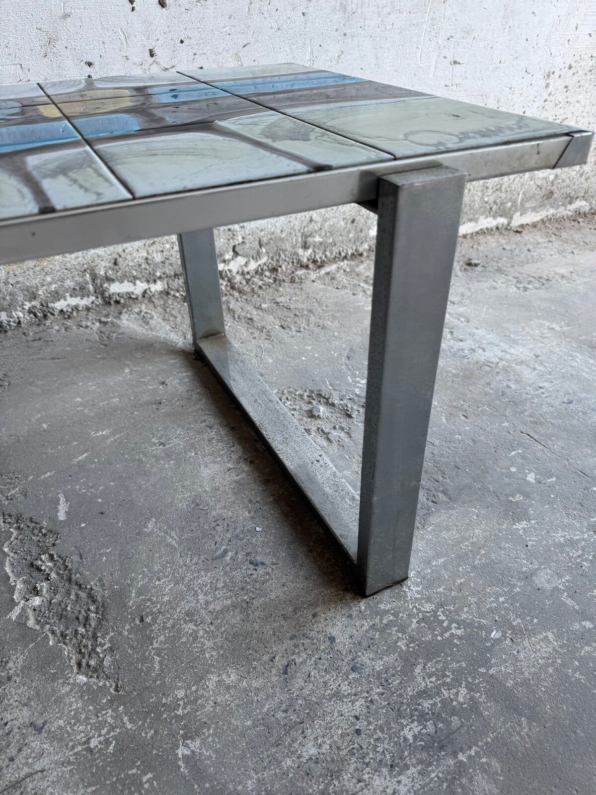 Stylish Ceramic and Metal Coffee Table by Belarti/Denisco – Belgium, 1970s