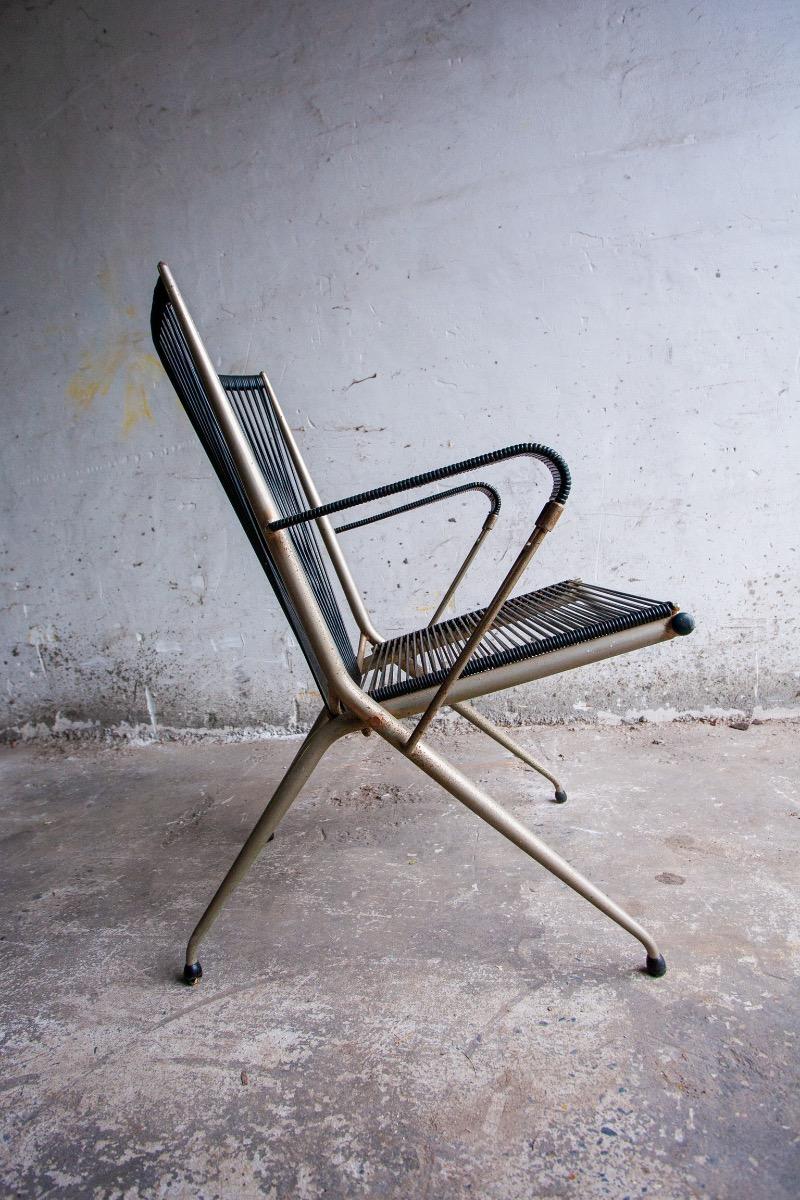 Chaises pliantes vintage « Scoubidou » par André Monpoix – années 1960 (lot de 2)