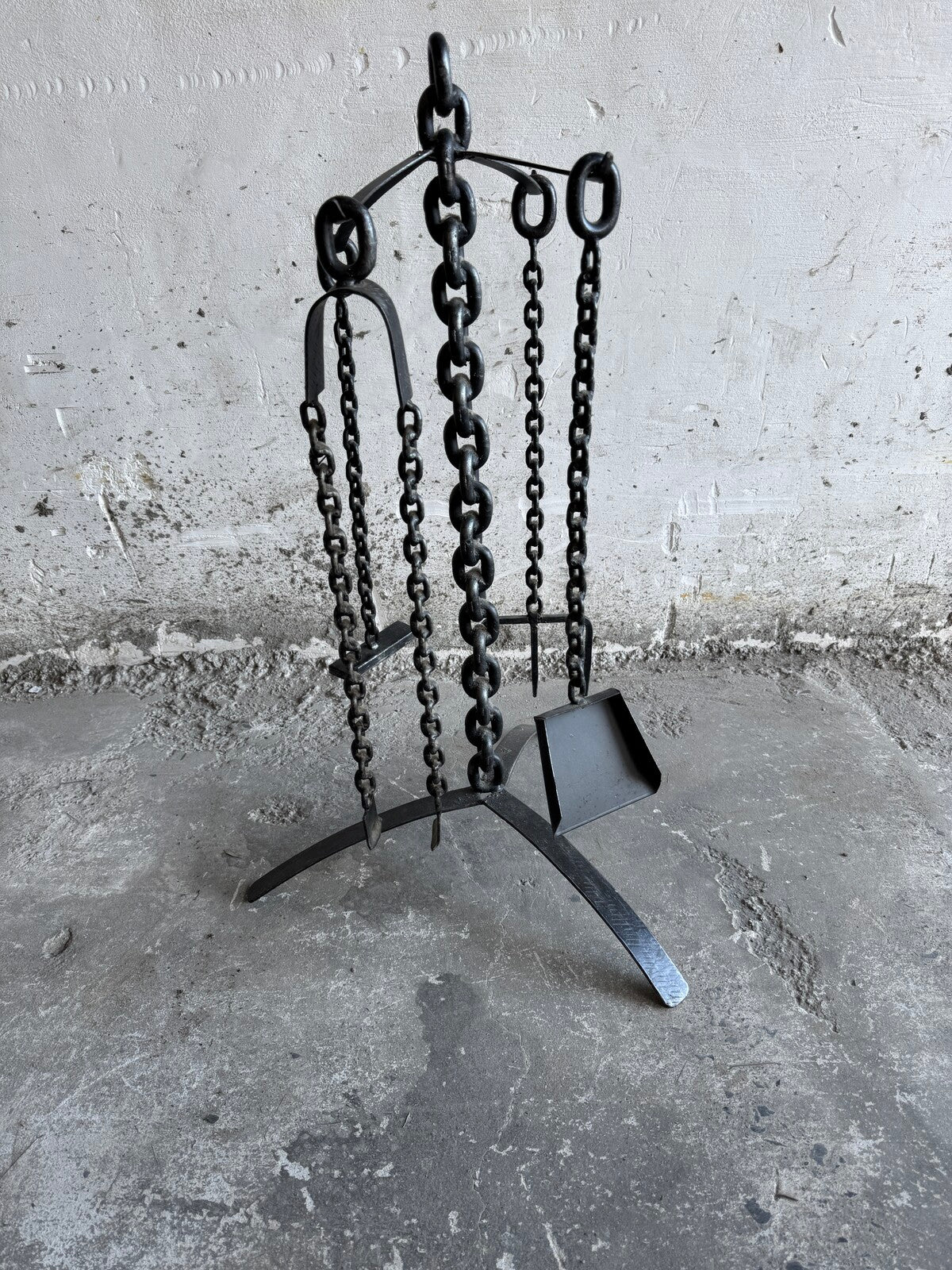 Haardset van gietijzer