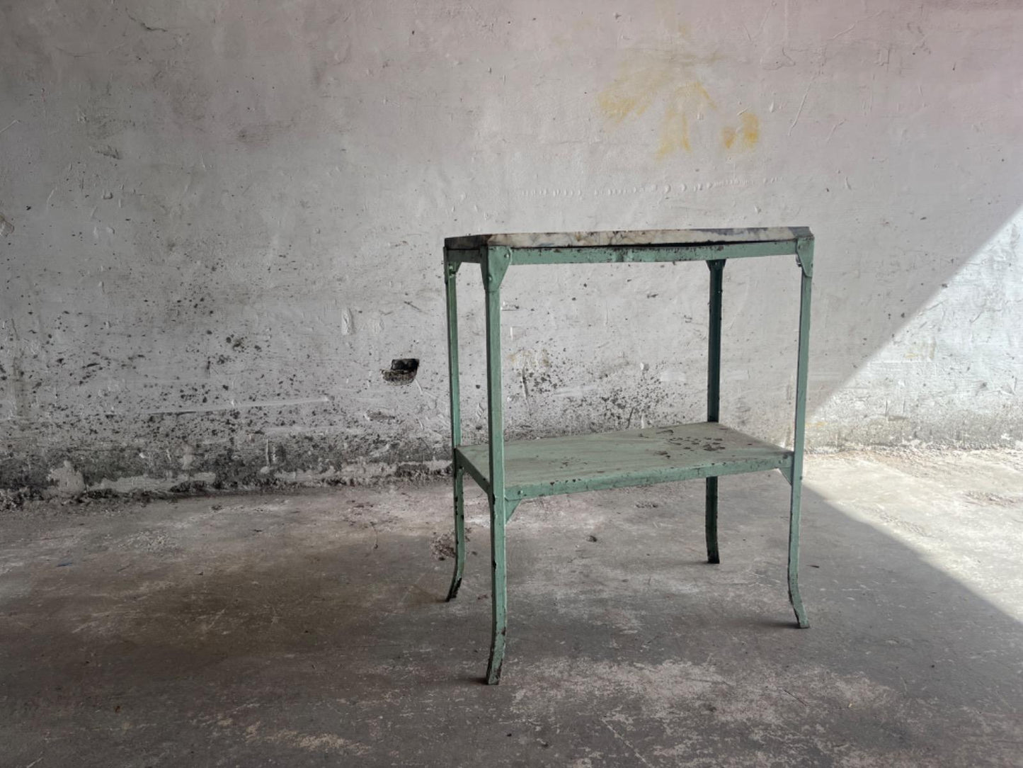 Industrial Two-Tier Metal Side Table