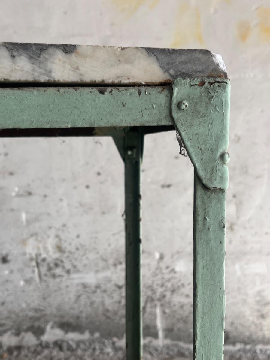 Industrial Two-Tier Metal Side Table