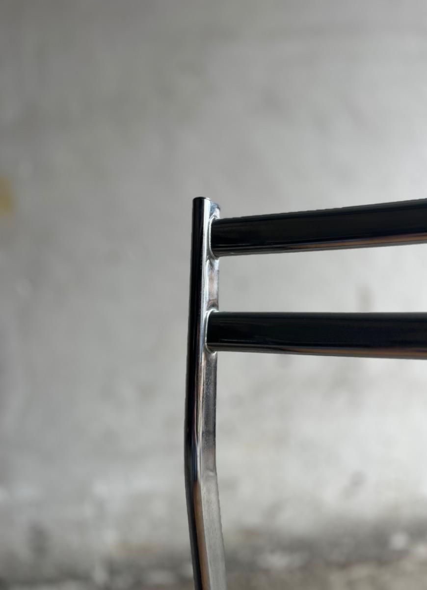 Italian Mid-Century Chrome and Webbing Chair