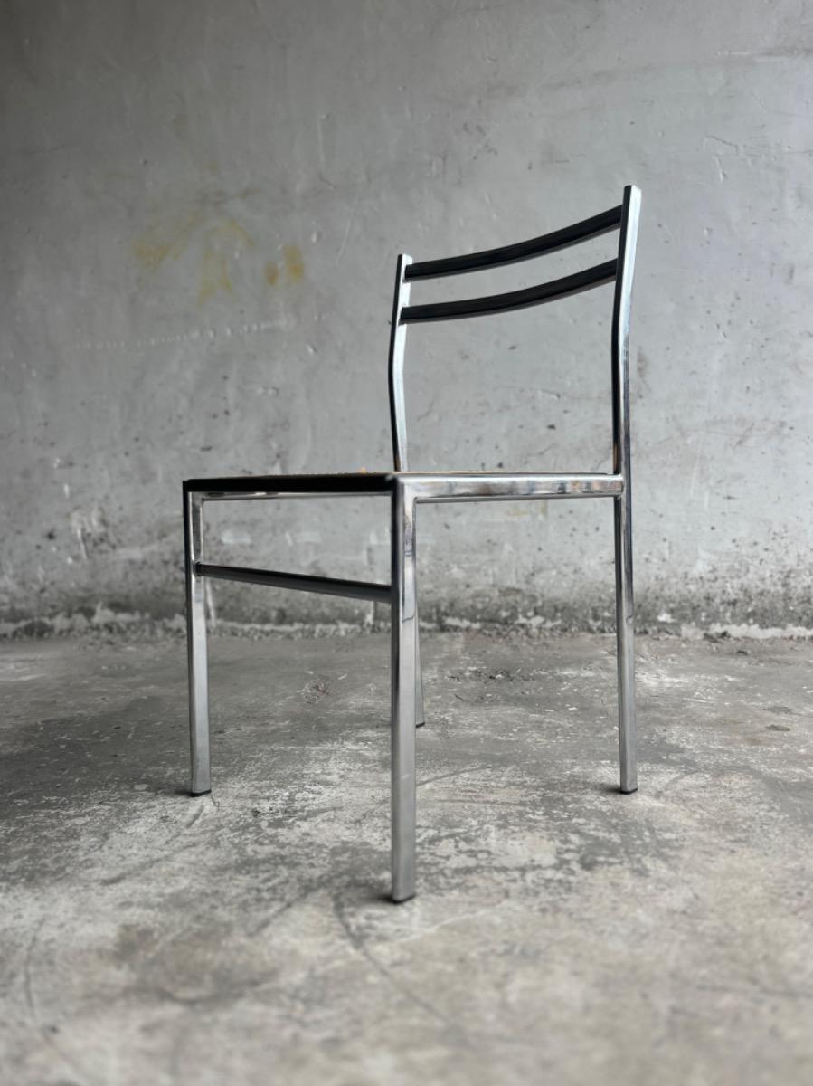 Italian Mid-Century Chrome and Webbing Chair