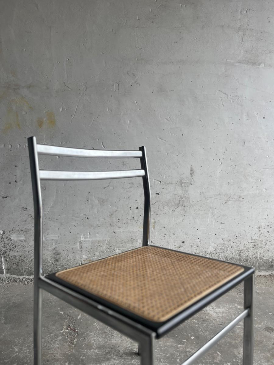 Italian Mid-Century Chrome and Webbing Chair