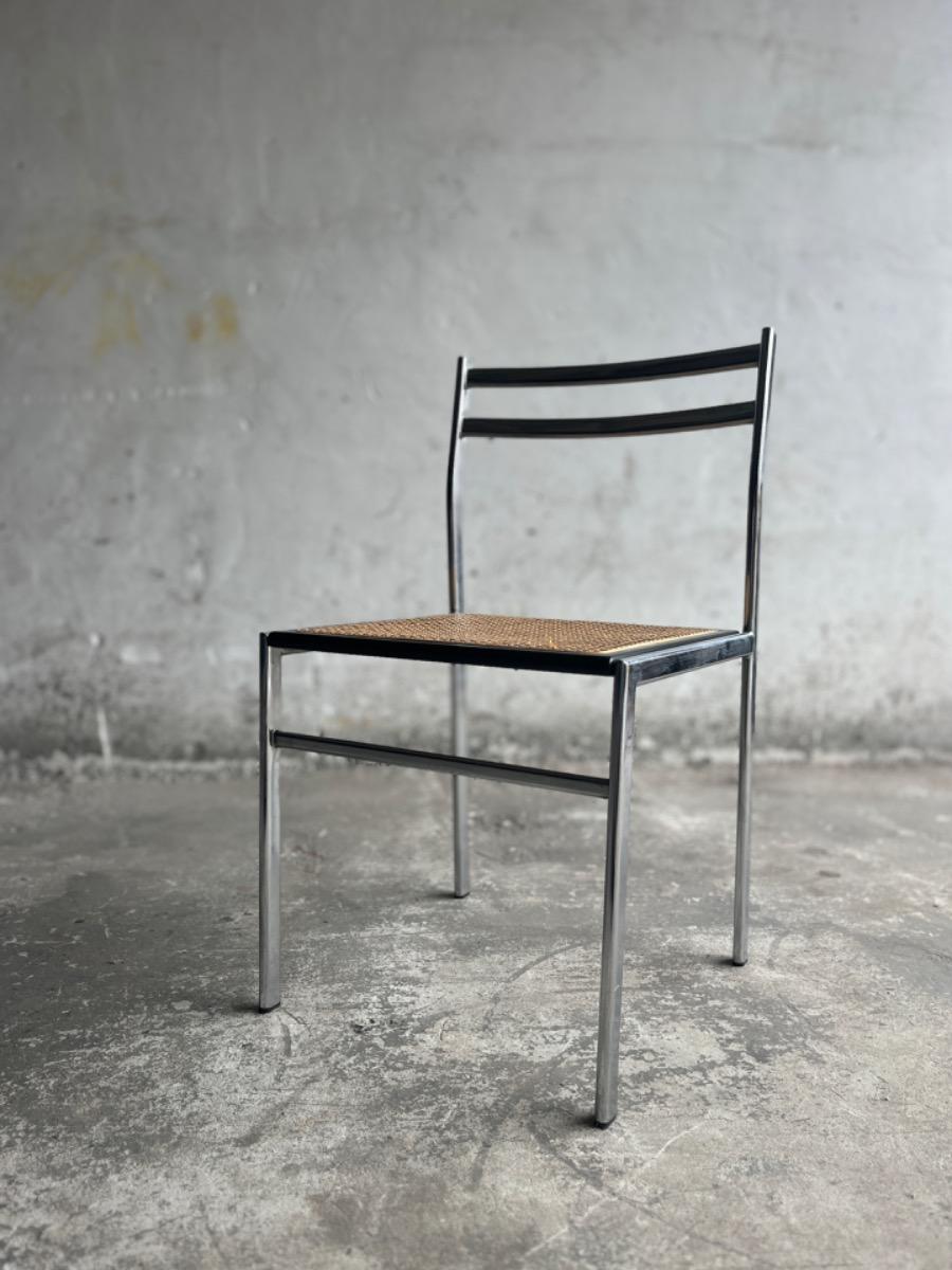 Italian Mid-Century Chrome and Webbing Chair