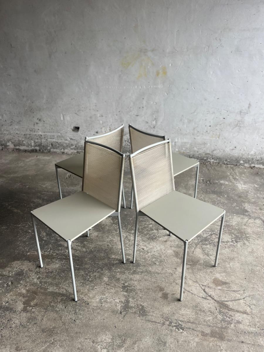 Set of 4 Fly Line chairs – Giandomenico Belotti for Fly Line, Italy, 1980s