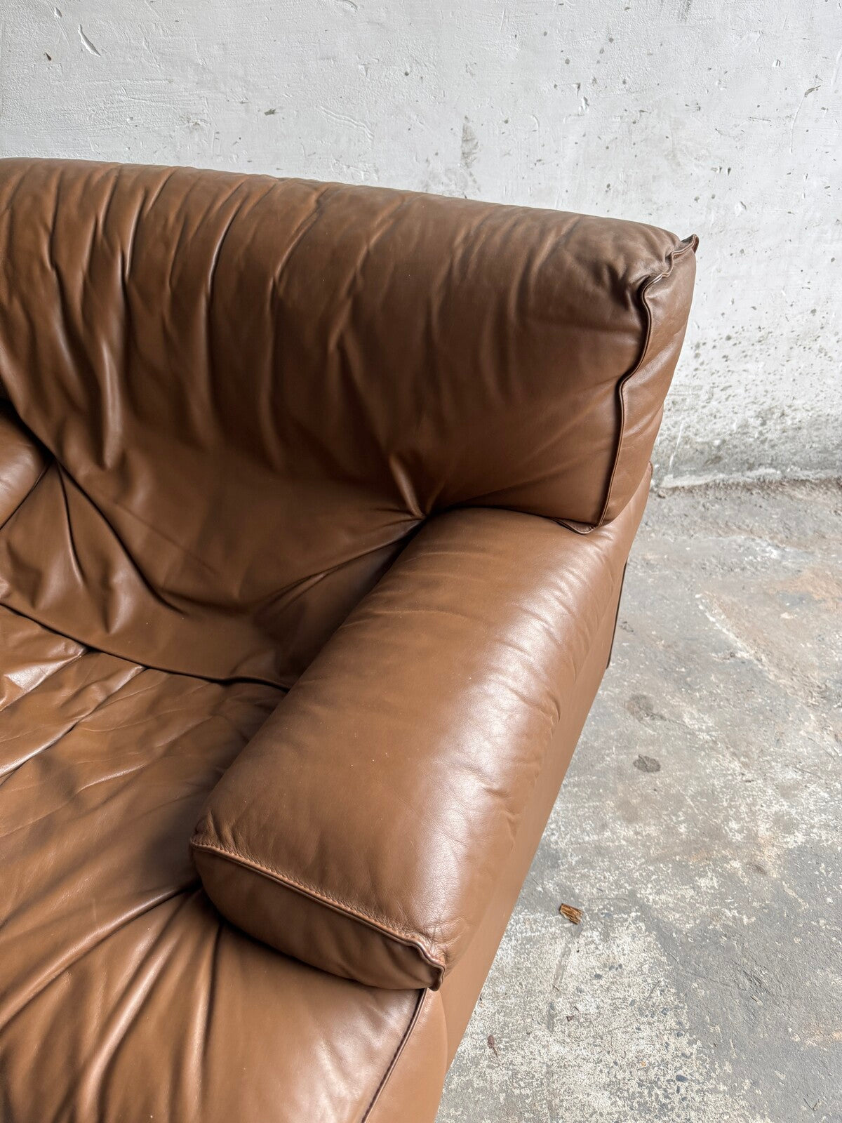 Set of 2 club chairs in leather by Brunati (1970s)