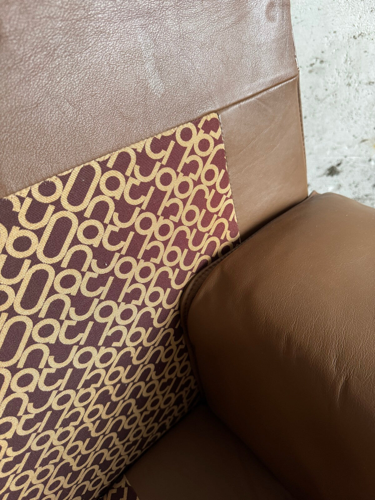 Set of 2 club chairs in leather by Brunati (1970s)