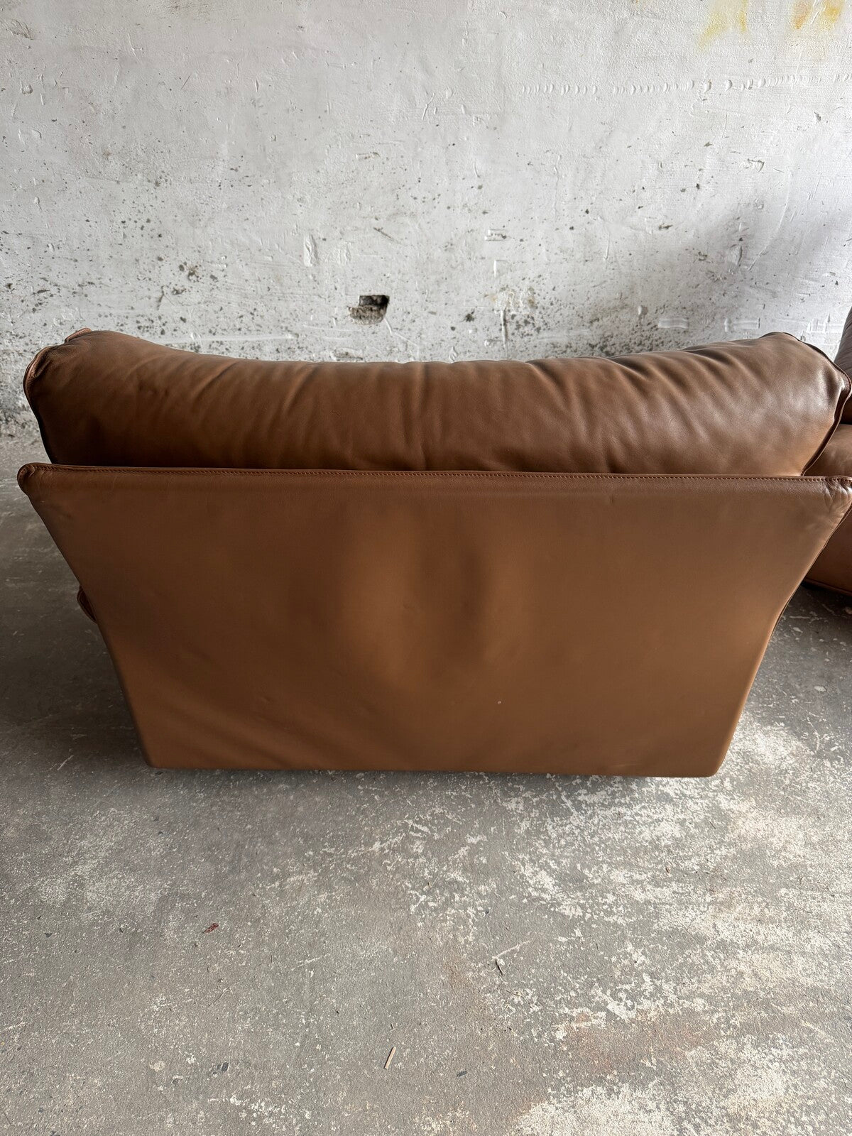 Set of 2 club chairs in leather by Brunati (1970s)