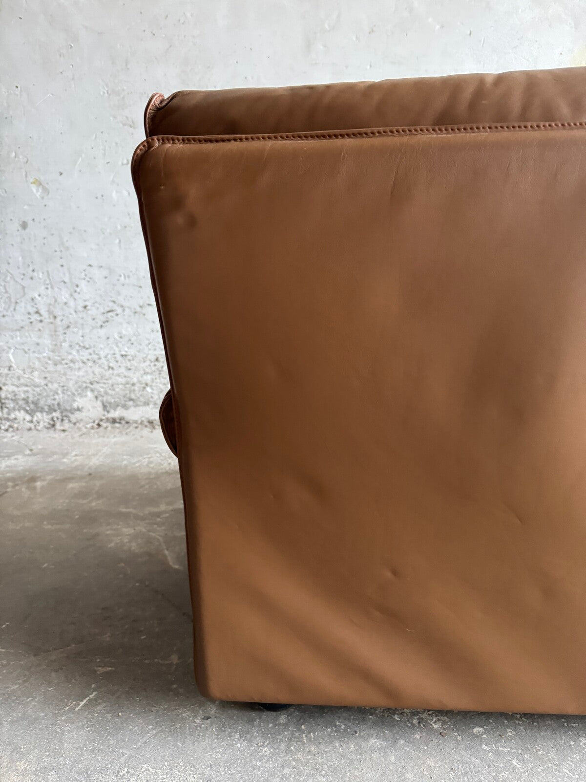 Set of 2 club chairs in leather by Brunati (1970s)