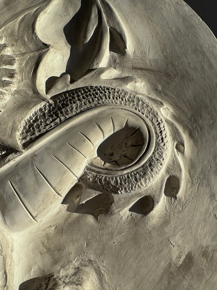 Plaster dragon by Walter De Buck