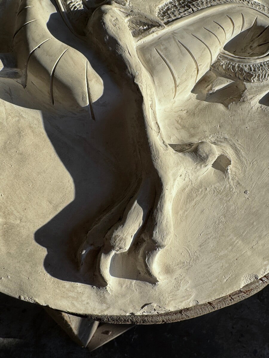 Plaster dragon by Walter De Buck
