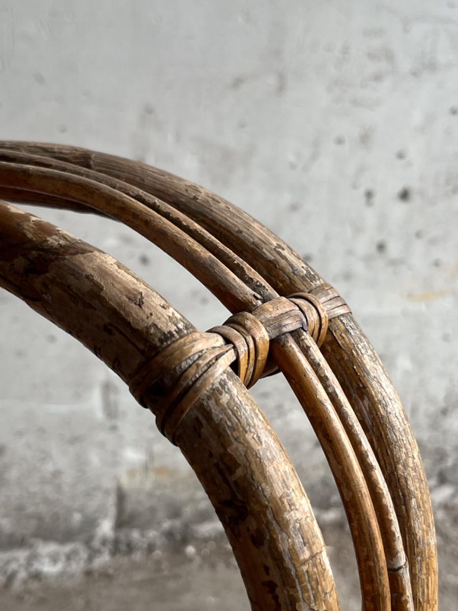 Rotan lounge chairs met bijpassende tafel – in de stijl van Rohe Noordwolde