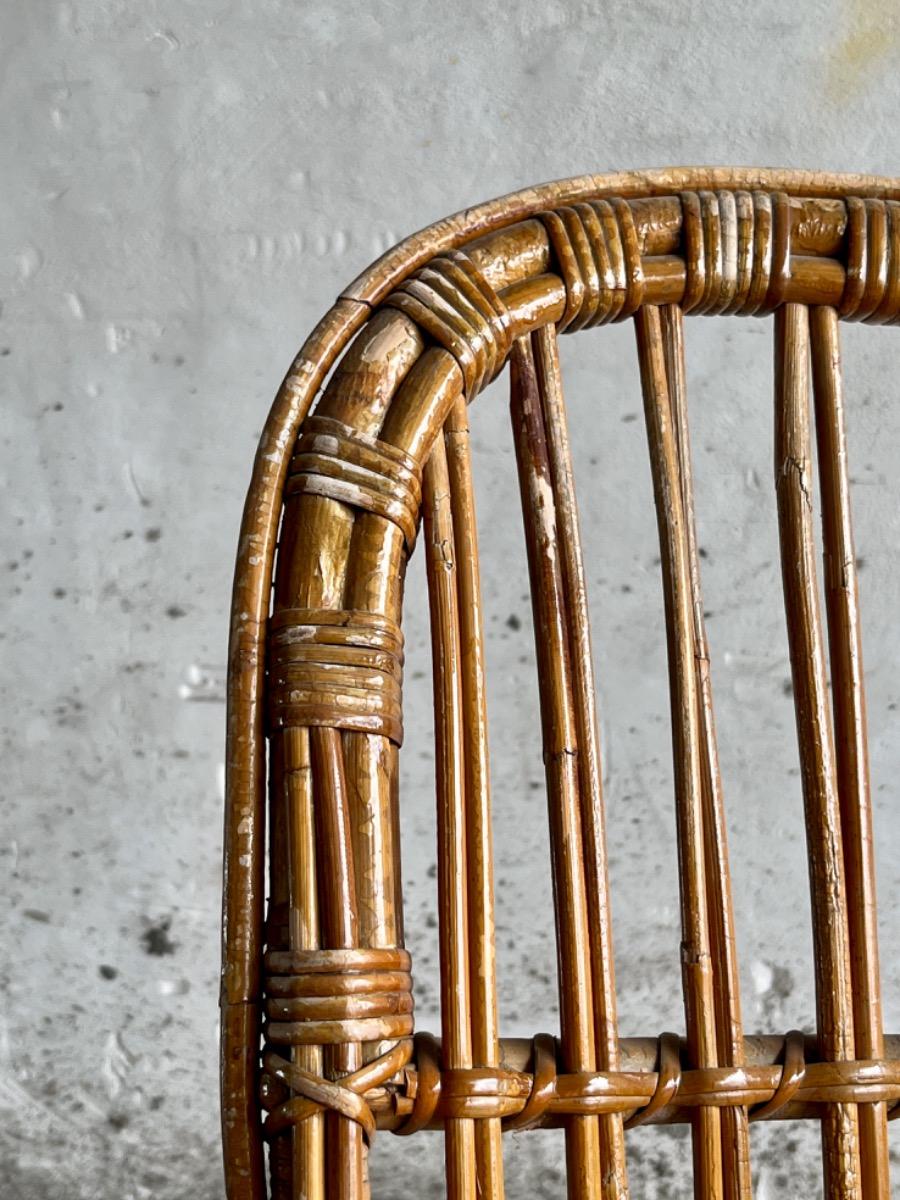 Rotan lounge chairs met bijpassende tafel – in de stijl van Rohe Noordwolde