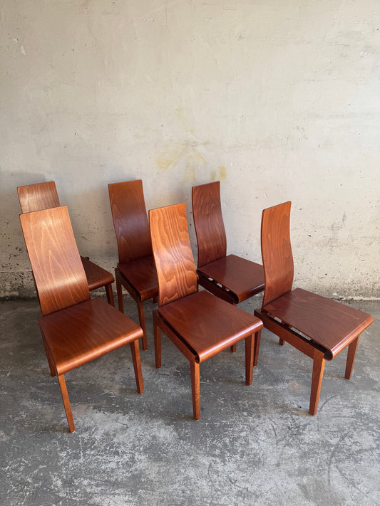Set van 6 'Molly' stoelen van Finazzer (jaren 80)