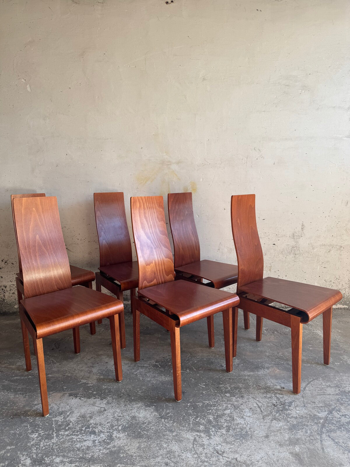 Set of 6 'Molly' chairs by Finazzer (1980s)