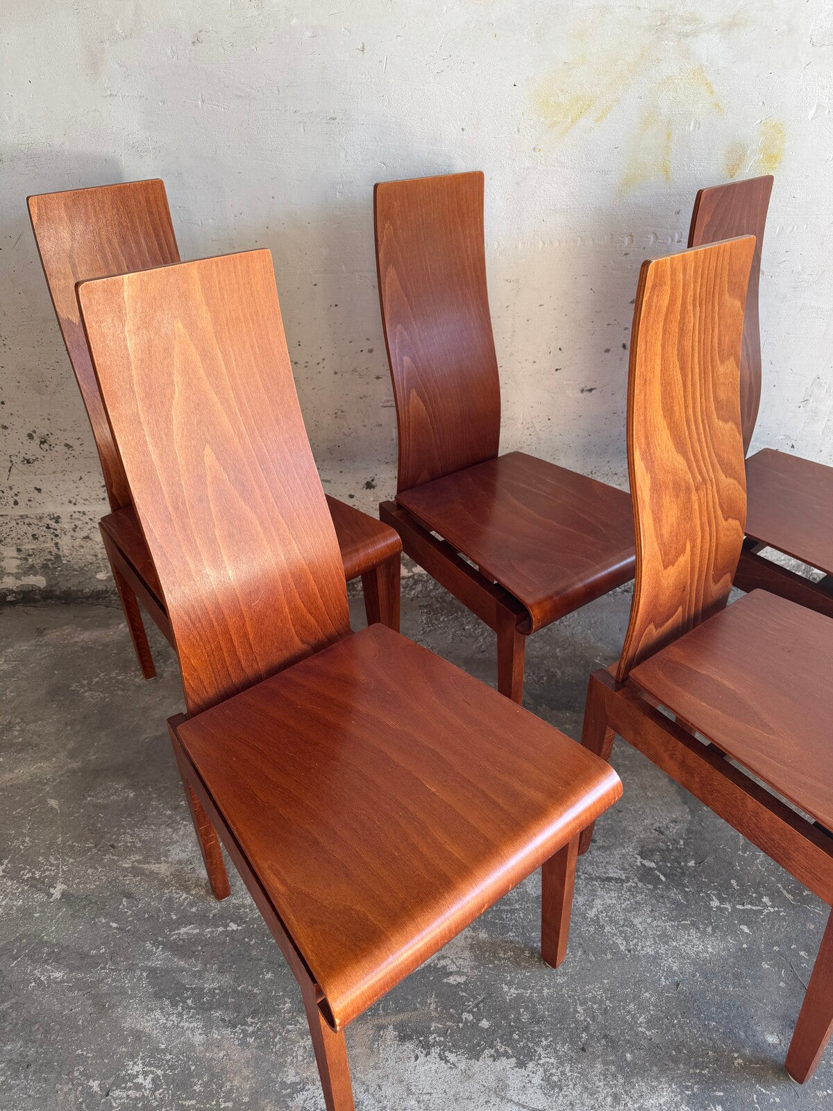 Set of 6 'Molly' chairs by Finazzer (1980s)