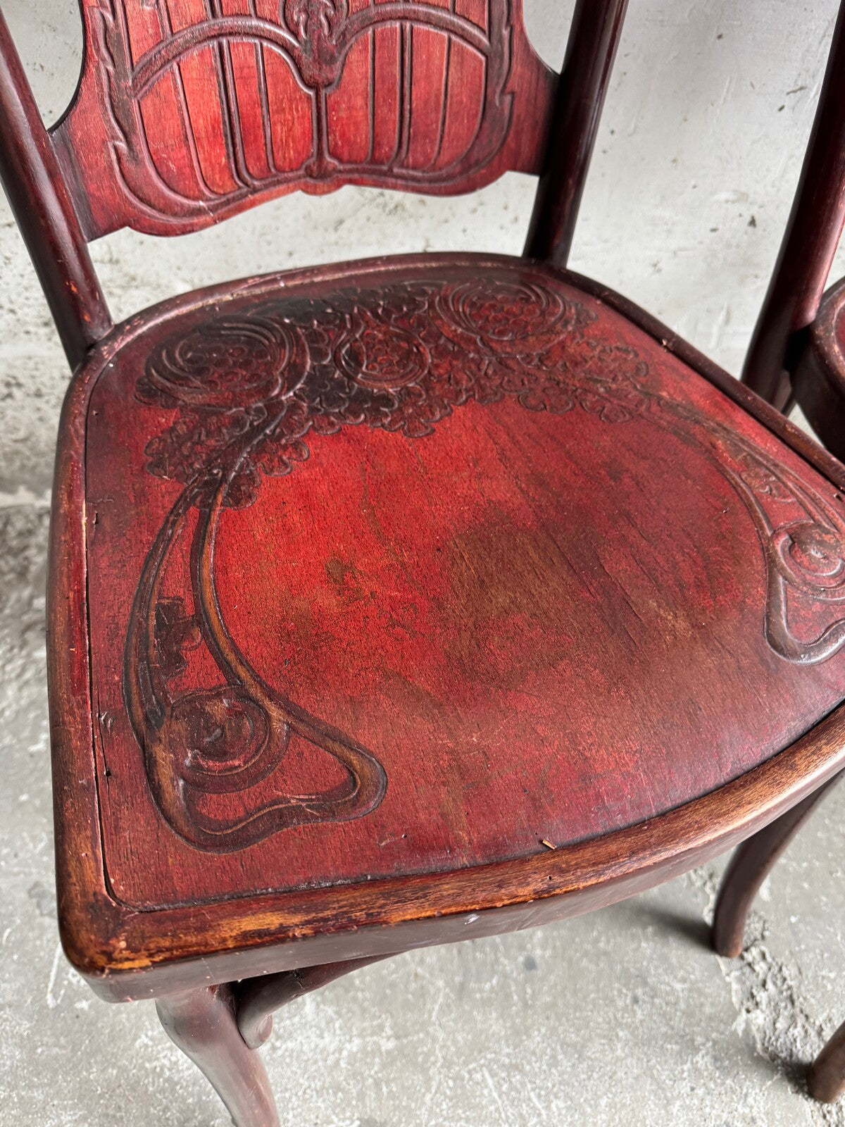 Set of 4 Art Nouveau chairs by Jacob & Josef Kohn (ca. 1900)
