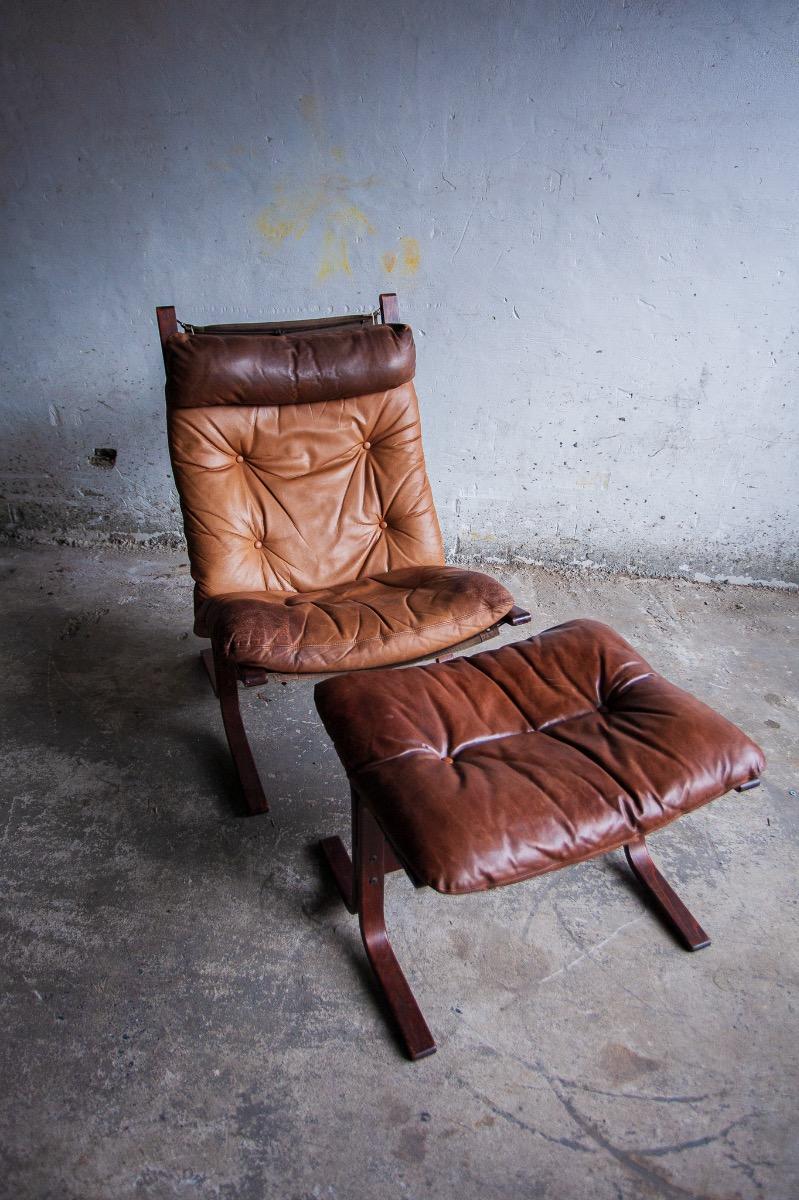 Siesta fauteuil met ottoman door Ingmar Relling